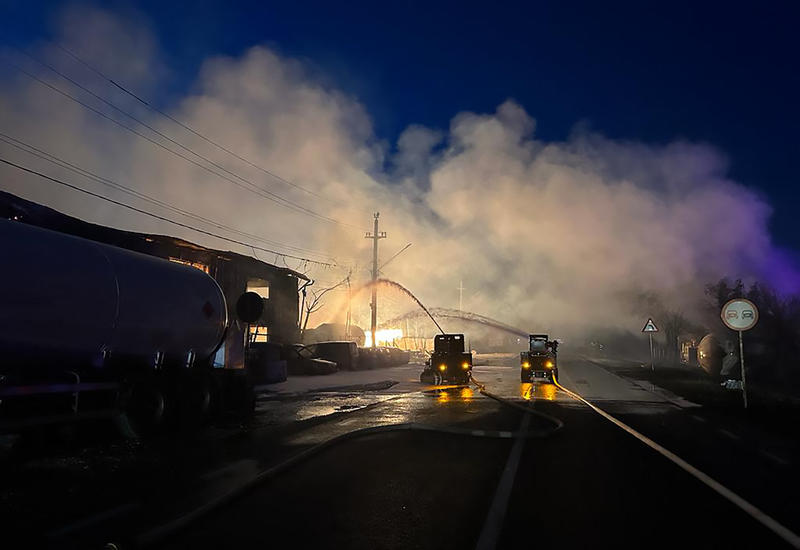 Intervenție la exploziile de la Crevedia, Foto: Romanian Emergency Inspectorate- IGSU / AFP / Profimedia