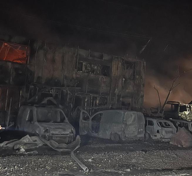 Statia GPL din Crevedia unde au avut loc mai multe explozii, Foto: Hotnews