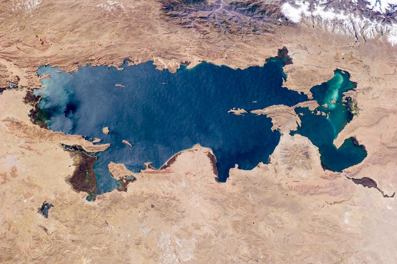 Lacul Titicaca fotografiat din satelit in 2014, Foto: NASA / Sciencephoto / Profimedia Images
