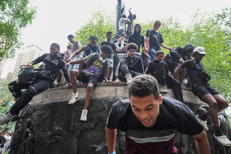 Violente la New York declansate de Kai Cenat, Foto: Siegfried Nacion/STAR MAX/IPx / AP / Profimedia