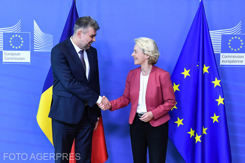 Marcel Ciolacu și Ursula von der Leyen, Foto: AGERPRES