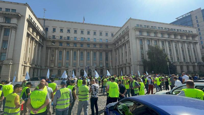 Polițiștii protestează în fața sediul MAI, Foto: David Leonard Bularca / Hotnews