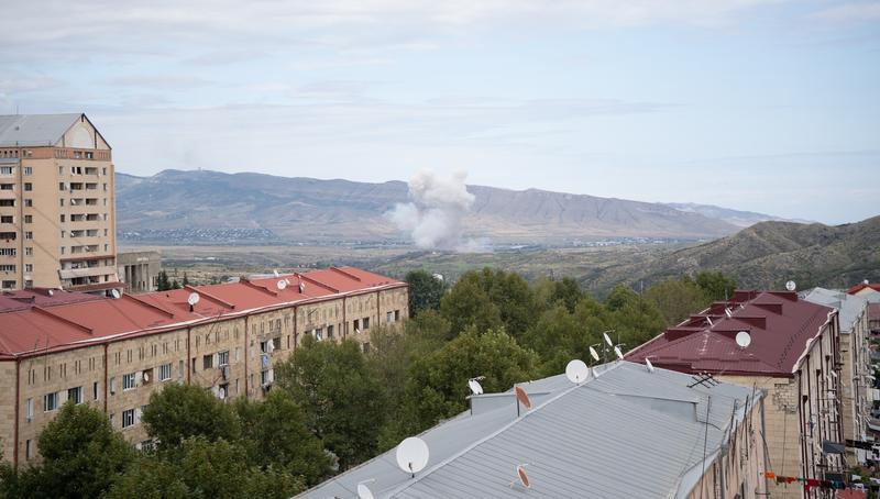 Bombardamente în Stepanakert, capitala Nagorno-Karabah, Foto: Aik Arutunyan / Sputnik / Profimedia