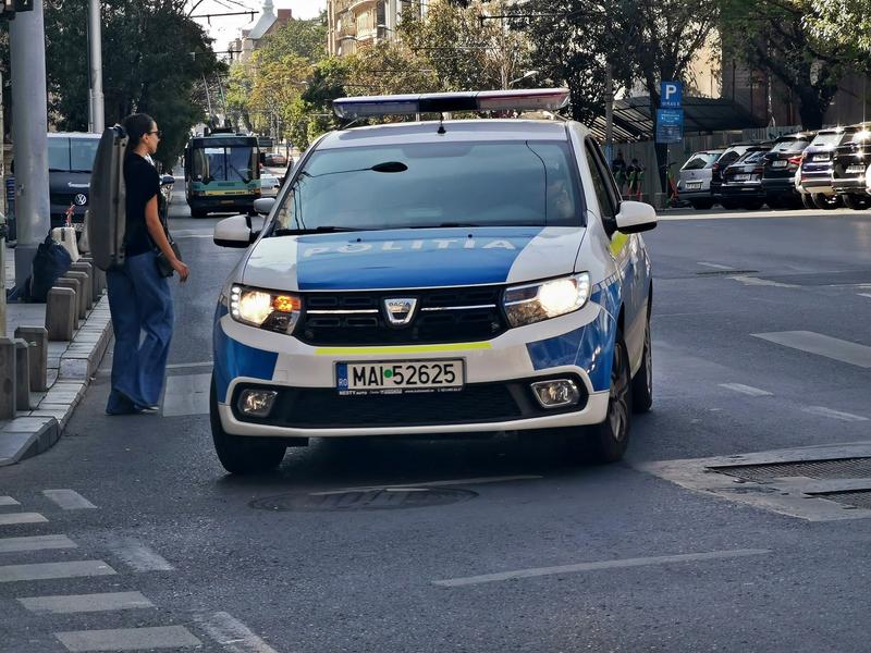 Masina de politie in trafic, Foto: Adrian Ilincescu/ HotNews.ro