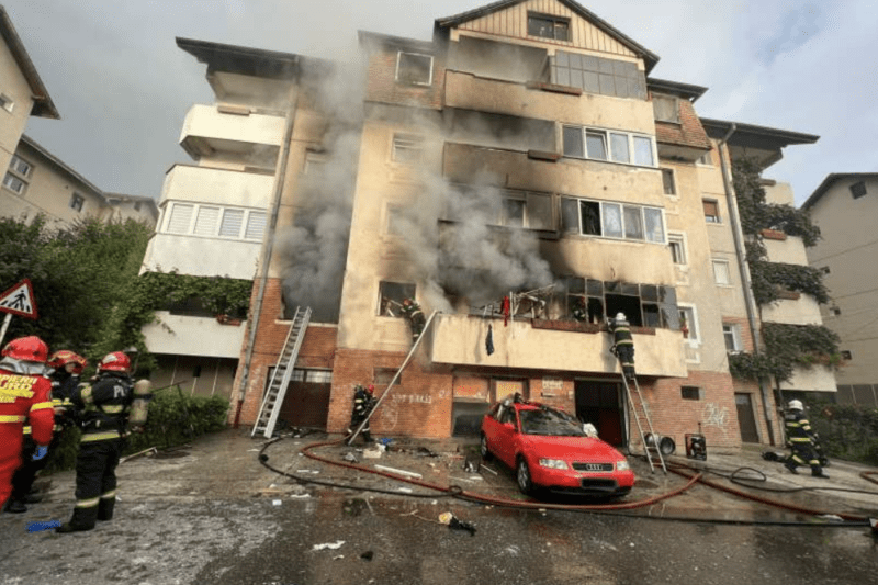 Explozie în Sibiu, Foto: ISU Sibiu