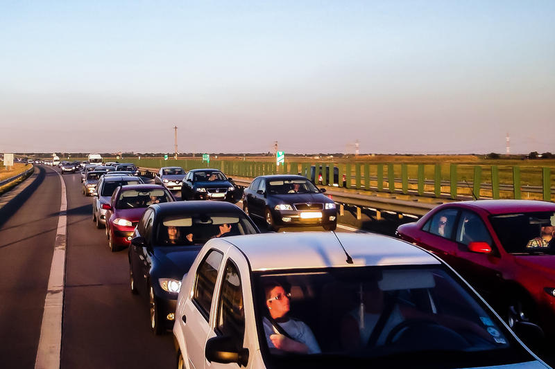 Trafic auto intregunat pe autostrada A2, Foto: Inquam Photos / Alexandru Busca