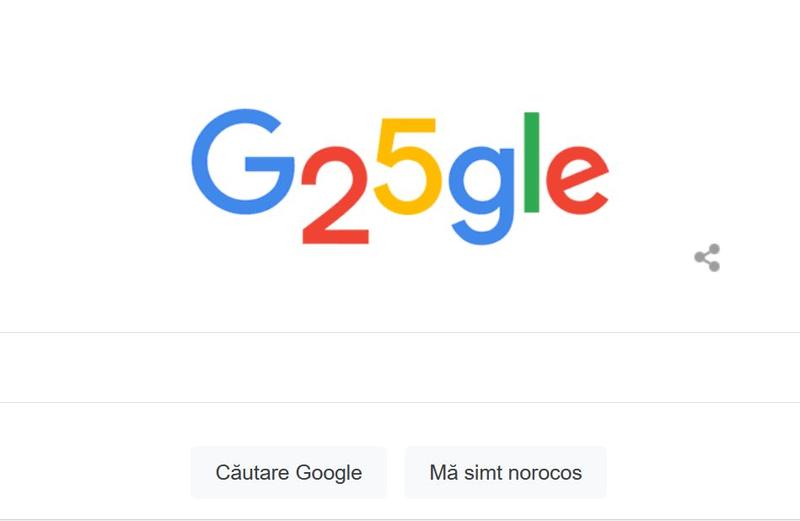 Logo aniversar Google 25 de ani, Foto: Google