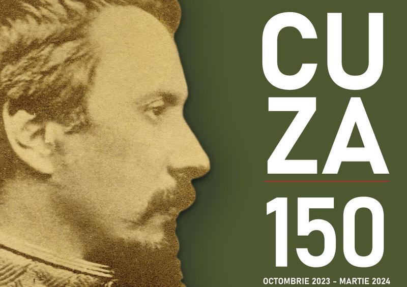 Afisul expozitiei Cuza 150, Foto: MNIR