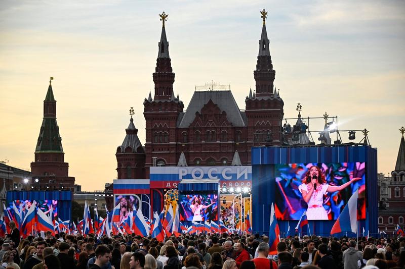 Rusii sarbatoresc anexarea teritoriilor ucrainene, Foto: Alexander NEMENOV / AFP / Profimedia