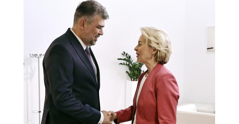 Ciolacu și von der Leyen, Foto: gov.ro