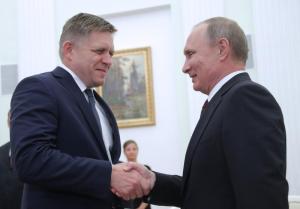 Robert Fico alaturi de Vladimir Putin in 2016, Foto: Mikhail Metzel / TASS / Profimedia Images