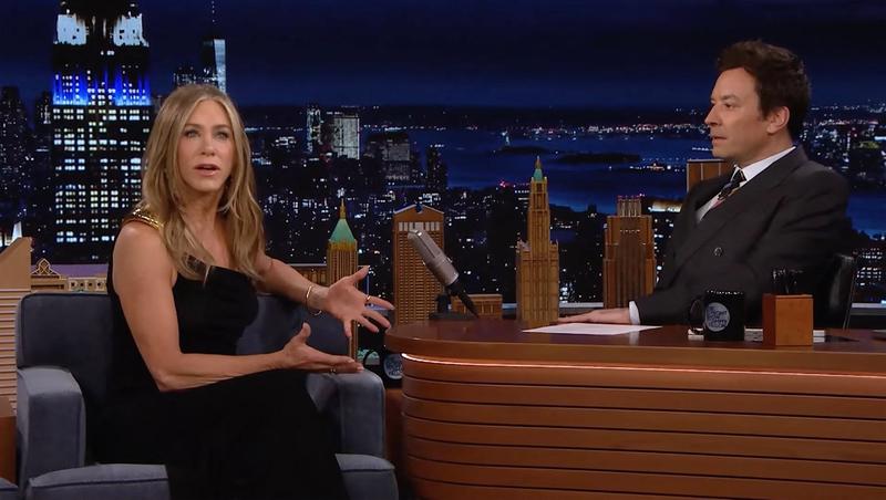 Jimmy Fallon alaturi de Jennifer Aniston in emisiunea sa, Foto: JLPPA / Bestimage / Profimedia