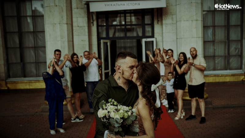 Militarul ucrainean Vladislav Eșenco și soția acestuia, Foto: Arhiva personala