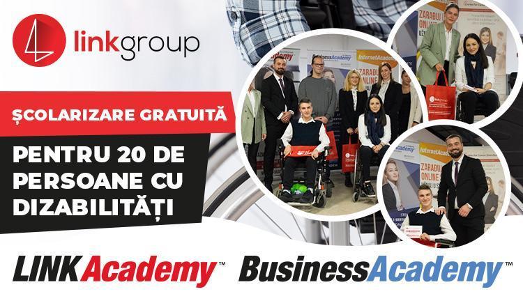 LINK Academy și BusinessAcademy oferă persoanelor cu dizabilități 20 de școlarizări gratuite , Foto: LINK Academy