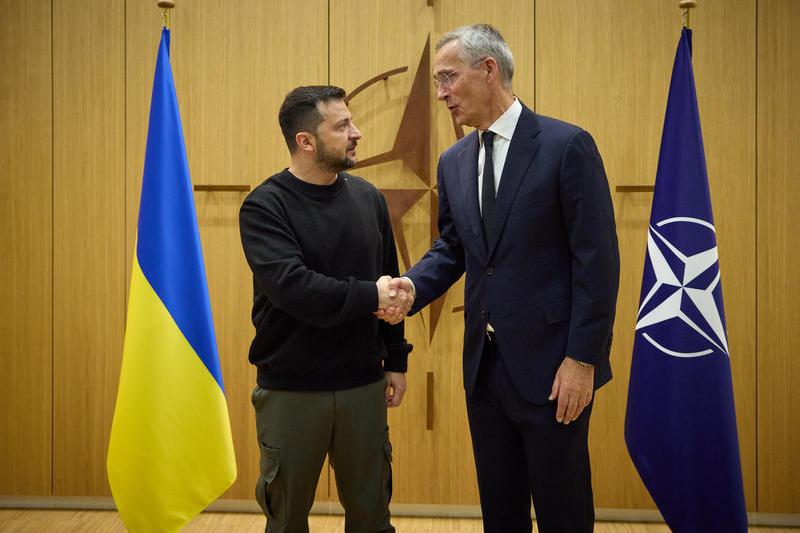 Volodimir Zelenski și Jens Stoltenberg la sediul NATO, Foto: ABACA / Abaca Press / Profimedia