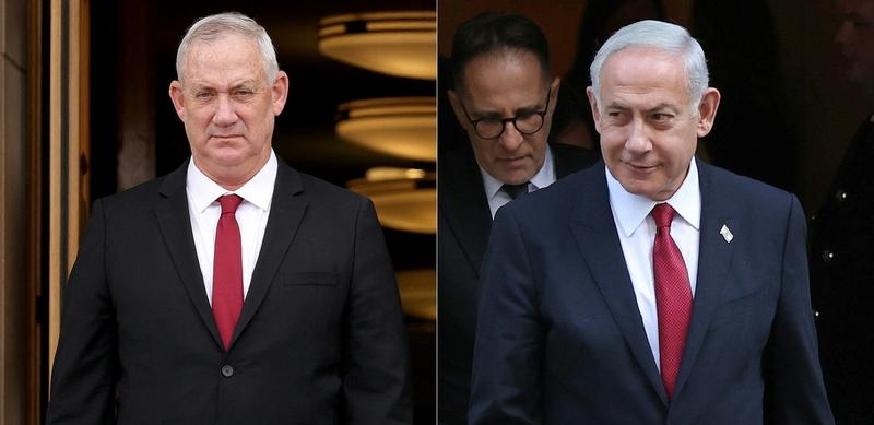 Benny Gantz și Benjamin Netanyahu, Foto: WIN MCNAMEE / AFP / Profimedia