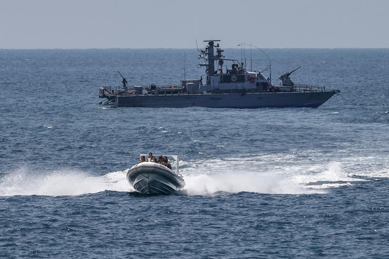 O navă a Marinei israeliene patrulează, Foto: RONALDO SCHEMIDT / AFP / Profimedia