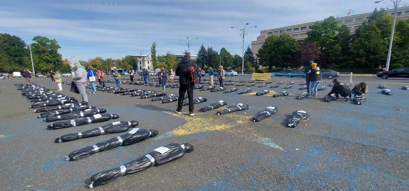 Protest al bolnavilor de cancer în fața Guvernului, Foto: Hotnews