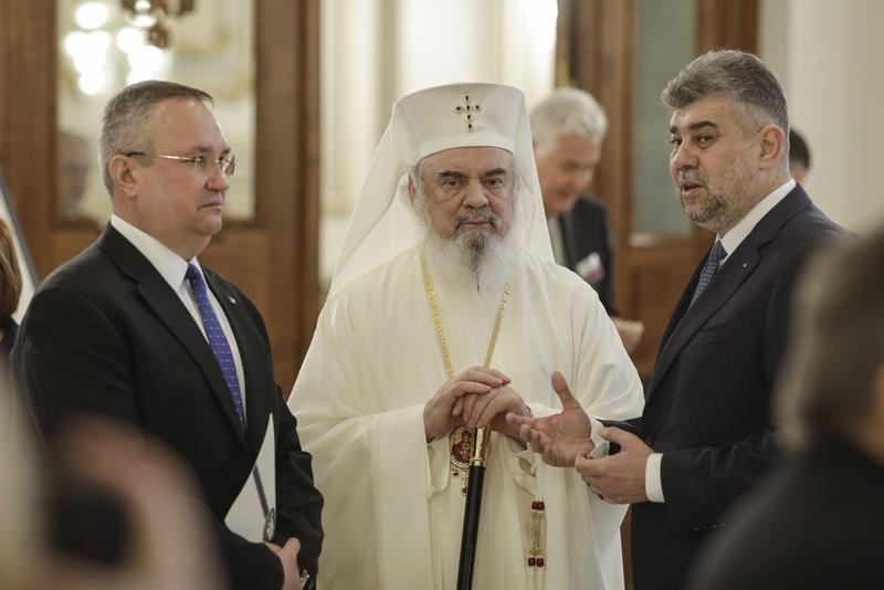 Nicolae Ciucă, Patriarhul Daniel și Marcel Ciolacu, Foto: Inquam Photos / Octav Ganea