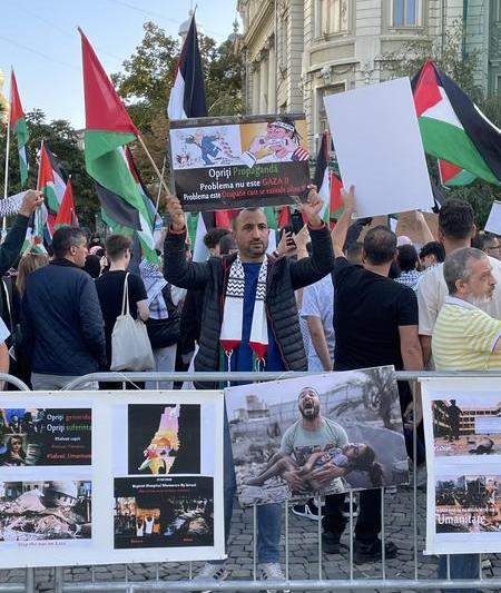 Protest pro-Palestina la Bucuresti, Foto: Andra Mureșan/ HotNews.ro