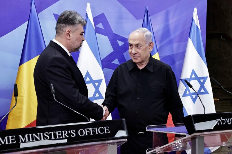 Ciolacu și Netanyahu, Foto: gov.ro