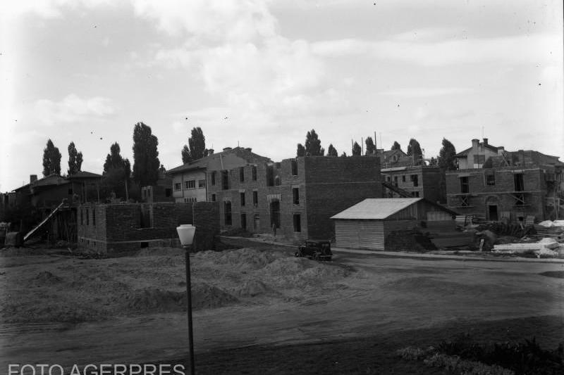 Constructii in zona Floreasca in anii 1950, Foto: Agerpres
