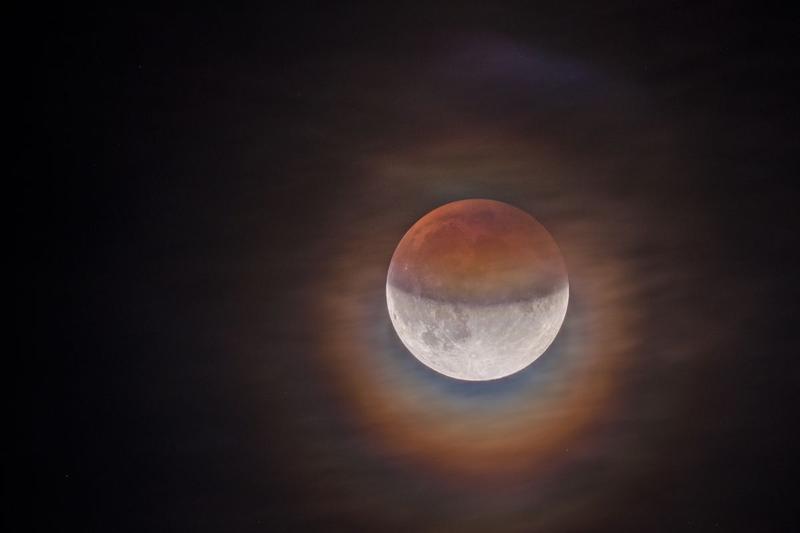 Eclipsa partiala de Luna, Foto: David Hajnal, Dreamstime.com