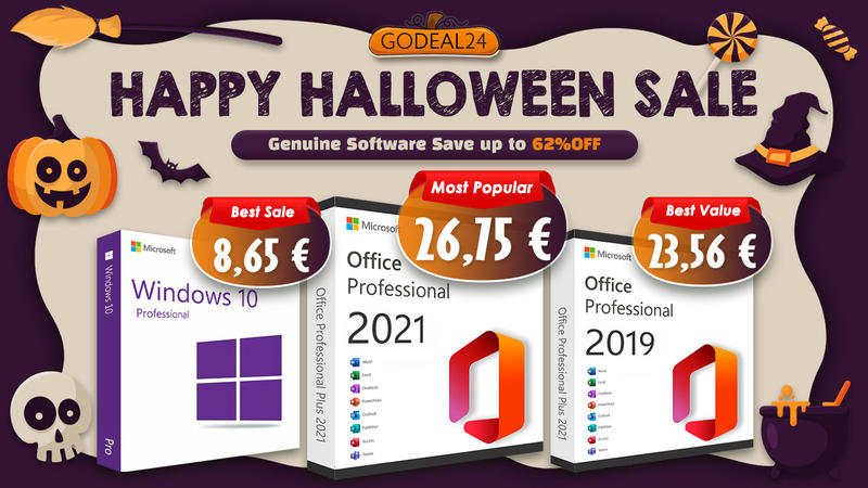 Licențele software Microsoft primesc extra reduceri de Halloween pe Godeal24, Foto: GoDeal24