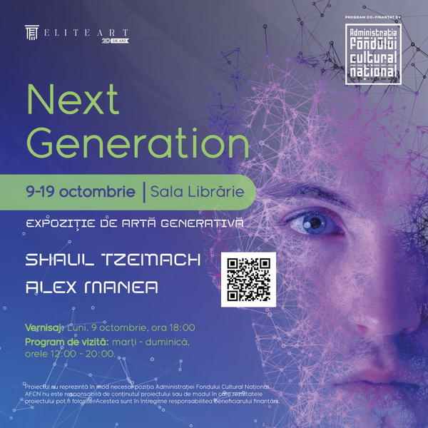 ​Asociația Elite Art Club organizează vernisajul expoziției de artă generativă din cadrul proiectului NextGeneration, Foto: Asociația Elite Art Club