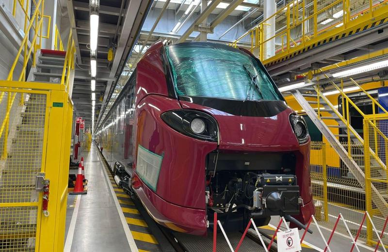 Tren Alstom pentru Romania, aflat in fabrica din Polonia, Foto: ARF