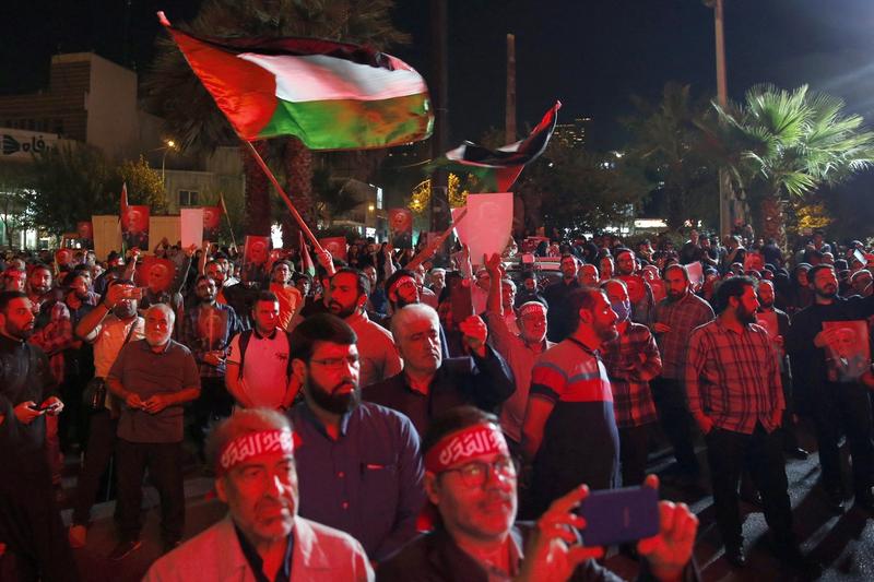 Manifestație de susținere pentru palestinieni la Teheran, în Iran, după ce gruparea Hamas a atacat Israelul, Foto: AFP / AFP / Profimedia
