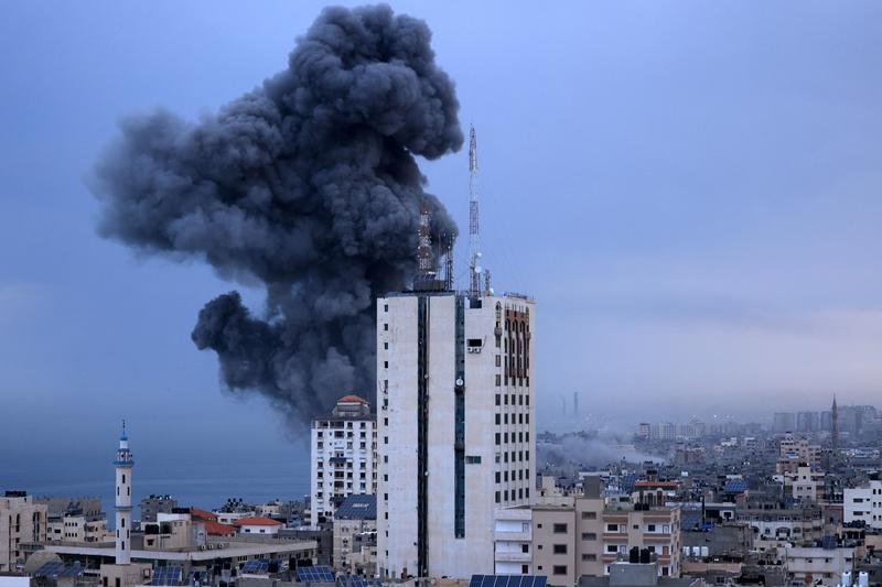Atac israelian in fasia Gaza, luni 9 octombrie, Foto: Mahmud HAMS / AFP / Profimedia Images