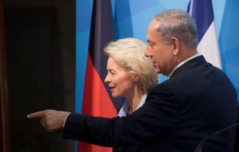 Benjamin Netanyahu alaturi de presedintele Comisiei Europene, Ursula von der Leyen, Foto: Dan Balilty / Associated Press / Profimedia Images