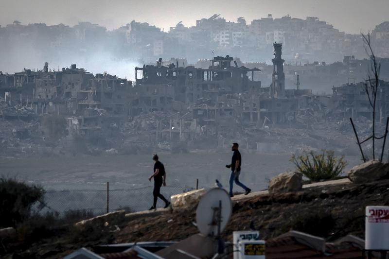 Fâșia Gaza, văzută de la granița cu Israelul, Foto: FADEL SENNA / AFP / Profimedia Images