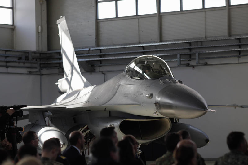 Avion F-16 la Fetești, Foto: Inquam Photos / George Calin