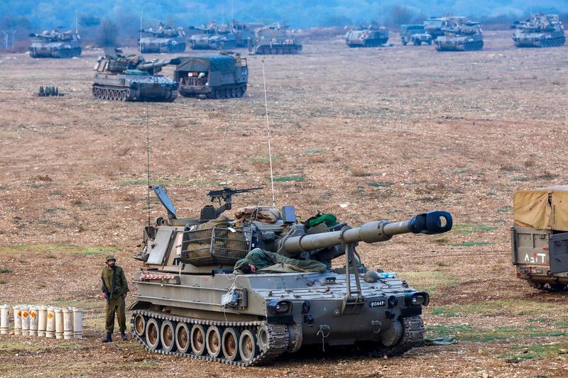 Tancuri israeliene la granita de nord a tarii, Foto: Jalaa MAREY / AFP / Profimedia