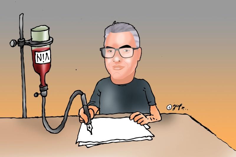 Caricaturistul JUP (Lucian Amarii), autoportret, Foto: Lucian Amarii