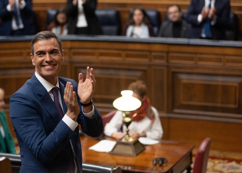 Pedro Sanchez la votul de investire a noului sau guvern, Foto: Europa Press/ABACA / Abaca Press / Profimedia