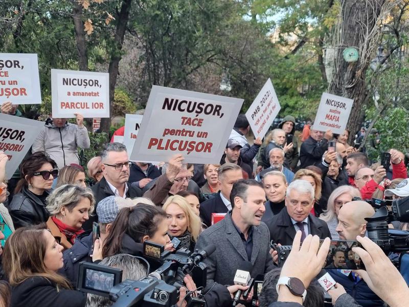 Protest PSD în fața Primăriei Capitalei , Foto: Hotnews / Catiușa Ivanov