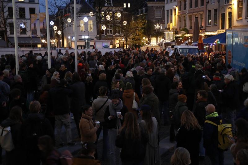 Protest în Utrecht, după victoria lui Geert Wilders, în alegerile legislative din Olanda, Foto: FAROUK BATICHE / AFP / Profimedia