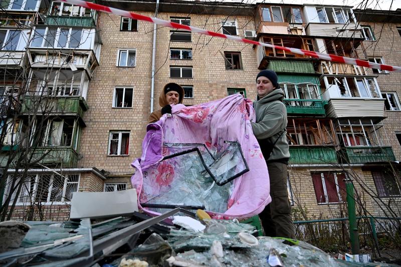 Kievul, vizat de un atac masiv cu drone, Foto: Sergei SUPINSKY / AFP / Profimedia