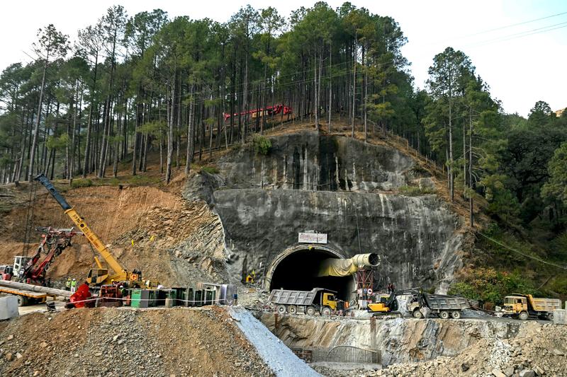 tunel prabusit peste muncitori in statul indian Uttarakhand, Foto: Arun SANKAR / AFP / Profimedia