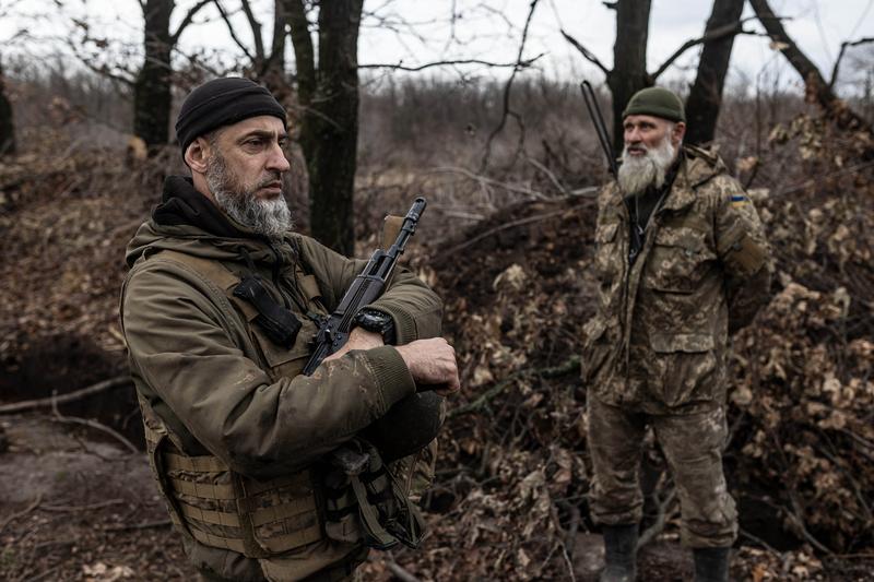 Soldați ucraineni de pe axa Gorlivka, în regiunea Donețk, Foto: AA/ABACA / Abaca Press / Profimedia