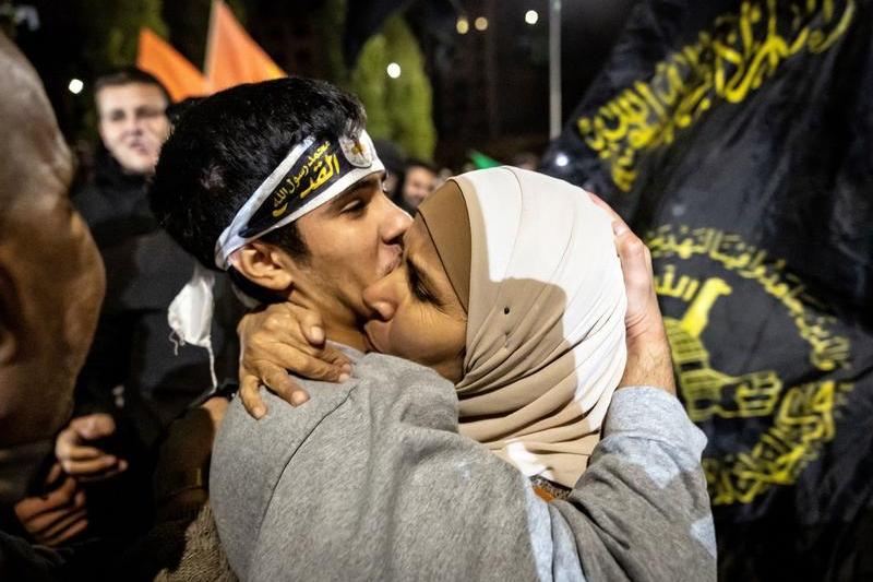 Prizonier palestinian eliberat dintr-o închisoare israeliană, Foto: FADEL SENNA / AFP / Profimedia