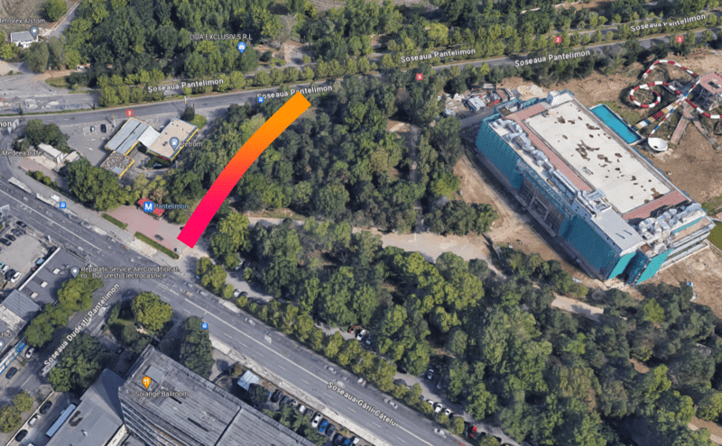 Drum prin Parcul Pantelimon, Foto: Google Maps