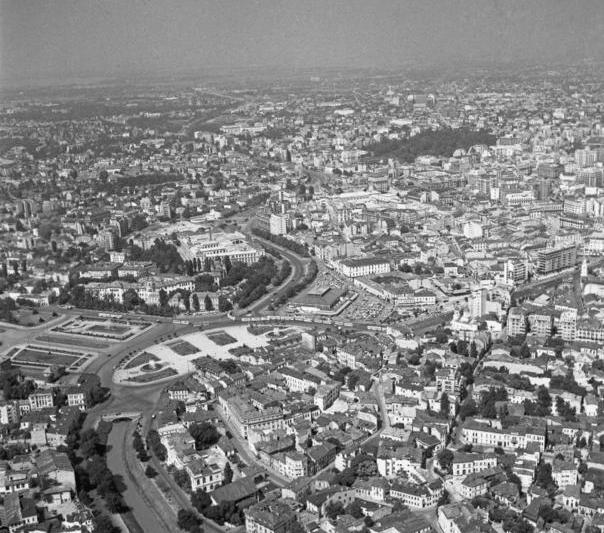 Imagine panoramică a Pieței Unirii din București (1959), Foto: AGERPRES FOTO/ARHIVA