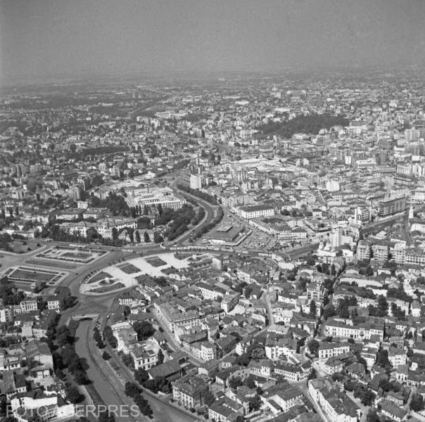 Imagine panoramică a Pieței Unirii din București (1959), Foto: AGERPRES FOTO/ARHIVA