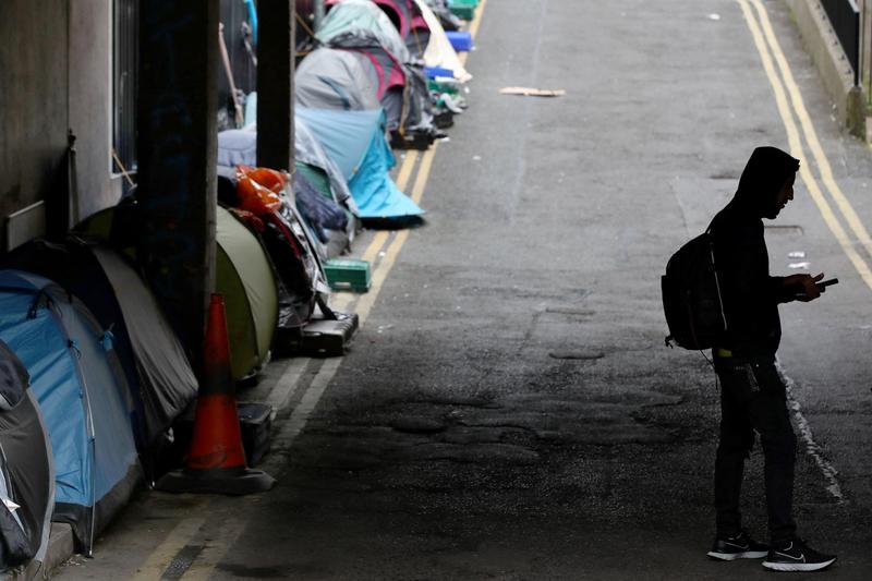 Refugiati tinuti in corturi in Irlanda, Foto: Paul Faith / AFP / Profimedia