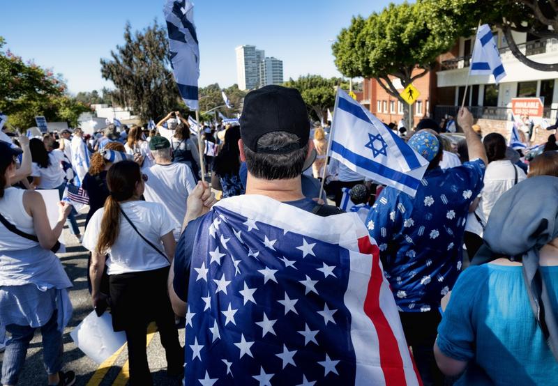 Protest pro-Israel în Los Angeles, Foto: Richard Vogel / AP / Profimedia
