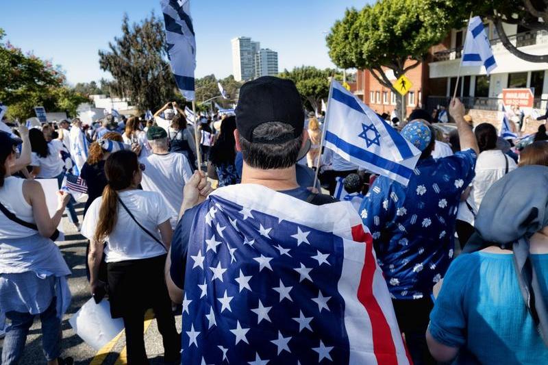 Protest pro-Israel în Los Angeles, Foto: Richard Vogel / AP / Profimedia